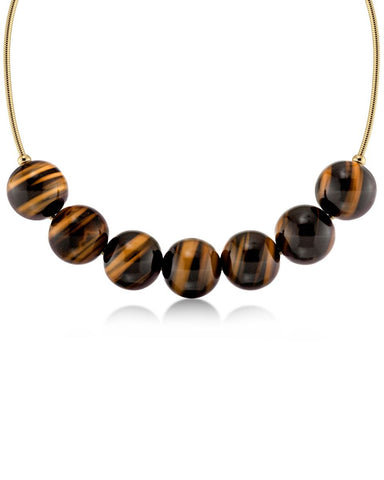 Edblad - Aura Necklace Maxi Gold & Brown
