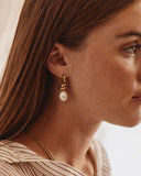 Edblad - Swivel Earrings Pearl Large Gold