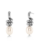 Edblad - Swivel Earrings Pearl Large Steel
