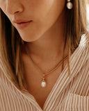 Edblad - Swivel Necklace Pearl Large Gold