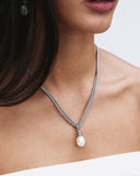 Edblad - Swivel Necklace Pearl Large Steel