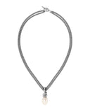 Edblad - Swivel Necklace Pearl Large Steel