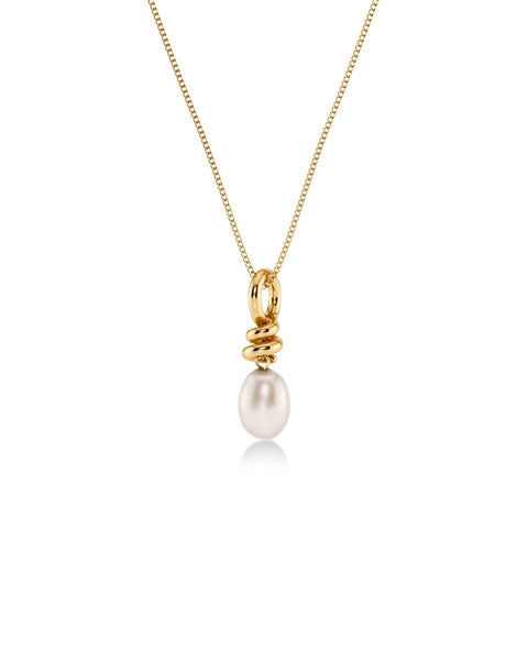 Edblad - Swivel Necklace Pearl Small Gold