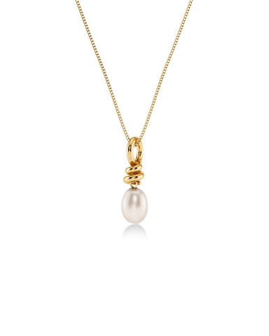 Edblad - Swivel Necklace Pearl Small Gold