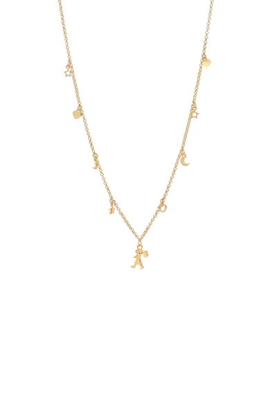 Karen Walker - Runaway Mini Charm Necklace Gold Plated