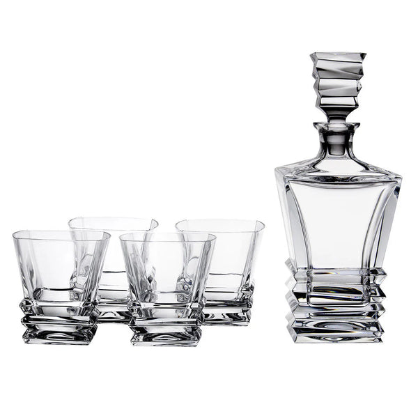 Royal Doulton - Prism Decanter & 4 Tumbler Set
