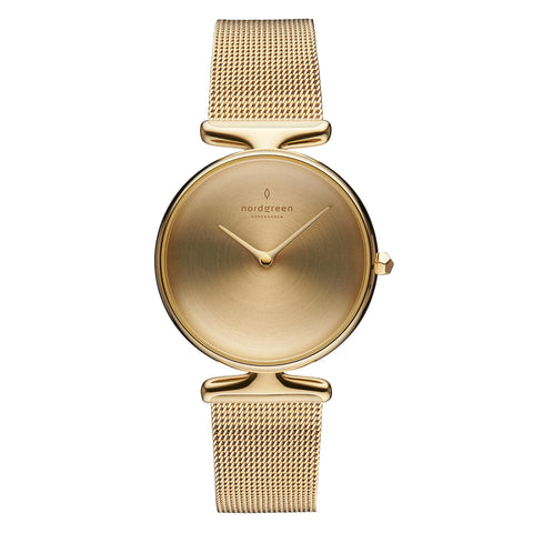 NordGreen - Unika Gold Mesh & Gold Dial