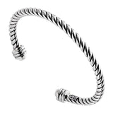 Najo - Rope Silver Cuff 60mm Silver