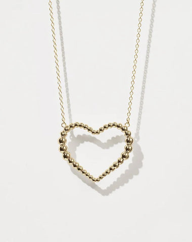 Meadowlark - Fizzy Heart Necklace Large GP