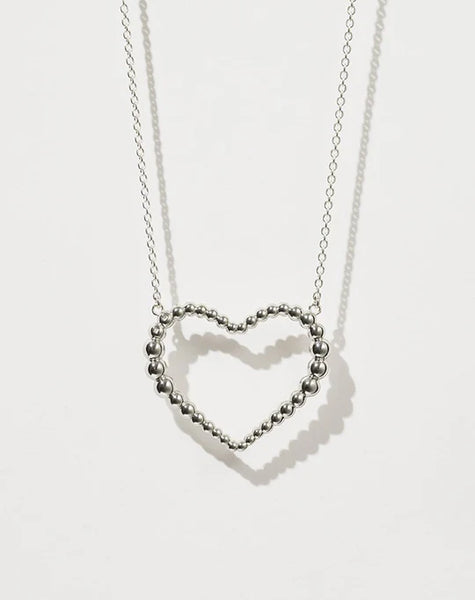 Meadowlark - Fizzy Heart Necklace Large SS