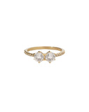 Meadowlark - Luna Ring 9ct Rose Gold Morganite & White Diamond