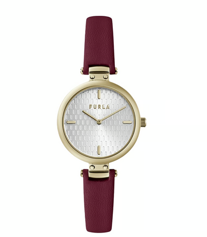 Furla - New Pin Red Leather Strap Watch