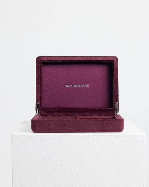 Meadowlark - Velvet Jewellery Box Merlot Small