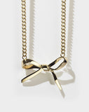 Meadowlark - Bow Necklace Large Gold Plated