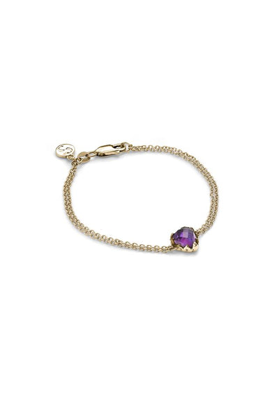 Stolen Girlfriends - Love Claw Bracelet Amethyst Gold Plate