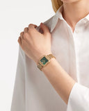 Furla - Diamante Square Green Dial with Gold-Tone Bracelet