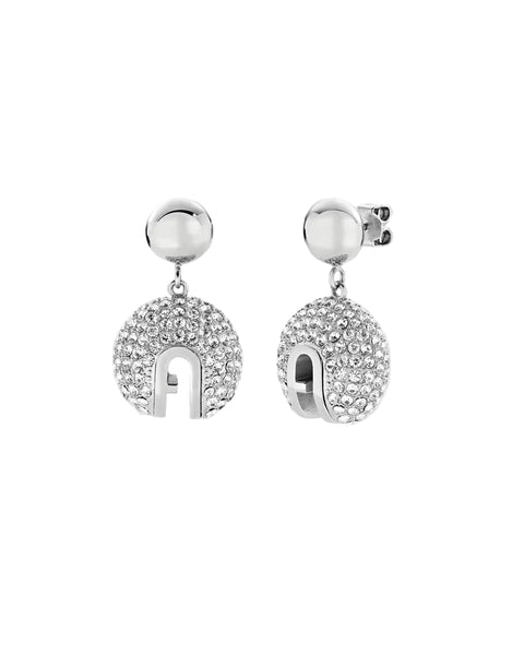 Furla - Flow Crystal Silver-Tone Earrings