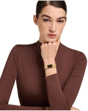 Furla - Baguette Gold-Tone Black Bracelet Watch