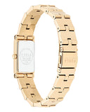 Furla - Baguette Gold-Tone Black Bracelet Watch