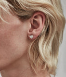Stolen Girlfriends Club - F*ck Off Heart Stud Earrings Silver