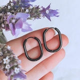 Fabuleux Vous - Black Huggie Hoop Earrings