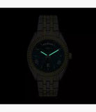 Fossil - Two Tone Stainless Steel Watch With Blue Dial