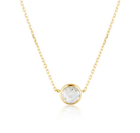 Georgini - Lucent White Topaz Gold Necklace