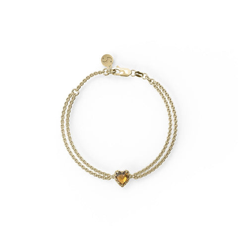 Stolen Girlfriends Club - Love Claw Bracelet Gold Plated Citrine