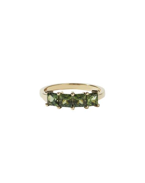 Meadowlark - Agnes Ring 9ct Yellow Gold, Green Sapphire