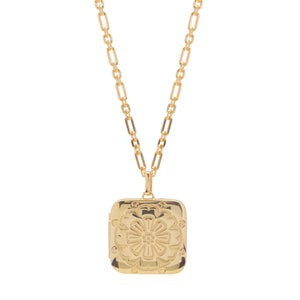 Boh Runga - Marigold Locket 55cm Gold Plate