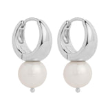 Najo - Sterling Silver Huggies With A Fresh Water Pearl