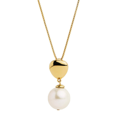 Najo - Yellow Gold Plated Freshwater Pearl Pendant