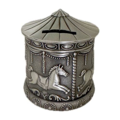 Money Boxes - Merry Go Round Pewter Finish