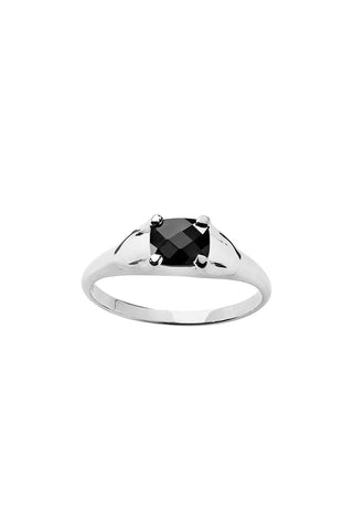 Karen Walker - Mini Chequerboard Ring Onyx