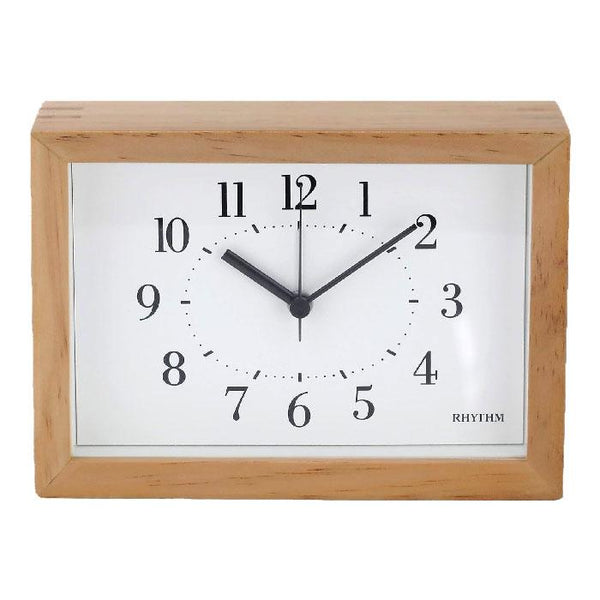 Rhythm - Square Wooden Table Clock