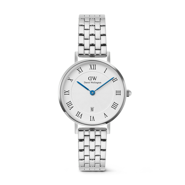 Daniel Wellington - Petite Roman Numerals Date 5-link Silver