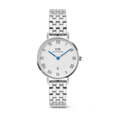 Daniel Wellington - Petite Roman Numerals Date 5-link Silver
