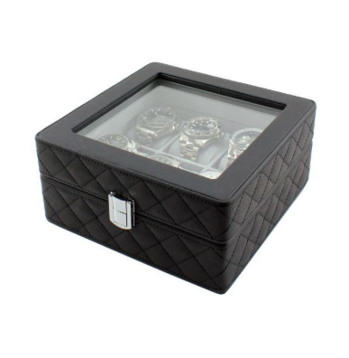 Watch Box Black Vegan Leather