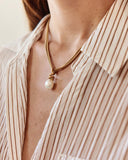 Edblad - Swivel Necklace Pearl Large Gold