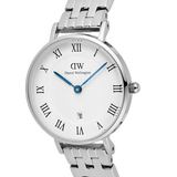 Daniel Wellington - Petite Roman Numerals Date 5-link Silver