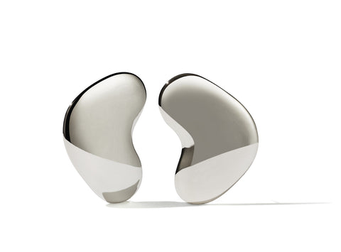 Meadowlark - Lava Heart Earrings Large Silver