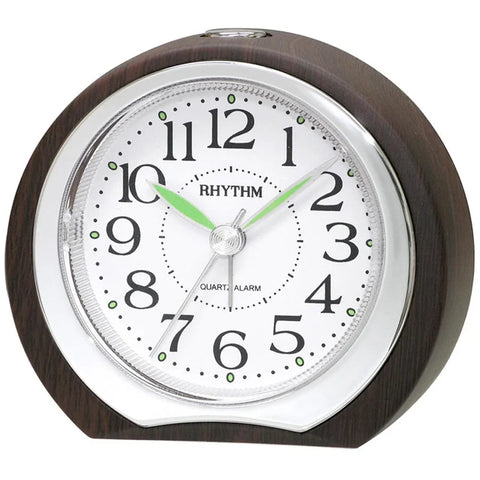 Rhythm - Alarm Clock Dark Brown Wooden