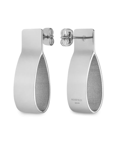 Rosefield - Lois Fold Charm Earrings Silver