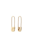 Karen Walker - Runaway Safety Pin Earrings Gold Plated