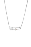 Karen Walker - Safety Pin Necklace With Fresh Water Pearl