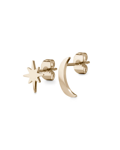 Rosefield - Lois Moon & Star Earrings Gold