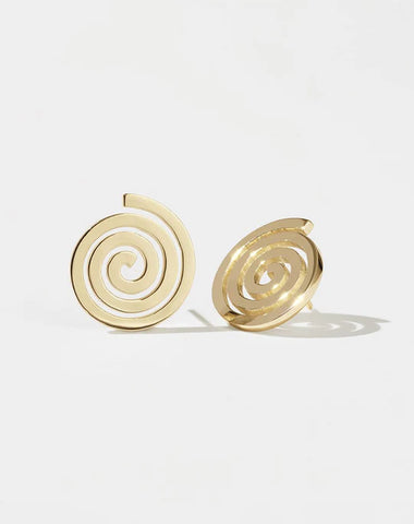 Meadowlark - Spiral Earrings Medium GP