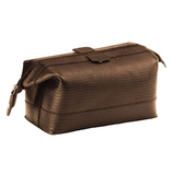 Cudworth - Dark Brown Lizard Leather Toiletry Bag