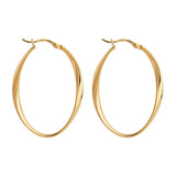 Najo - Cinta Large Hoop Earrings Gold Plated