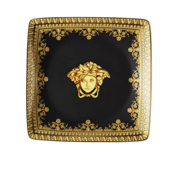 Versace - Medusa Black & Gold Baroque Nero Square Trinket Dish